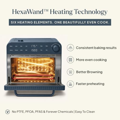 Image of Ember MarvelOven 8-in-1 Smart Oven | Air Fry, Bake, Grill & Ferment | MistFlow Steam Technology | HexaWand Even Heating | Blue