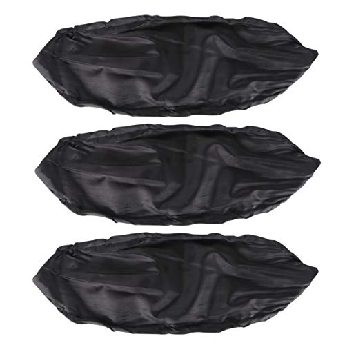HEALLILY 3pcs Polyester Beard Covers Reusable Beard Bandanas for Men (Black)