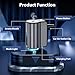 Smart Car Air Freshener, Car Air Freshener Diffuser, Car Diffuser Air Freshener with Three Adjustable Modes, Aromatizante para Carro, Car Diffuser with 8pcs Essential Oil(Black)