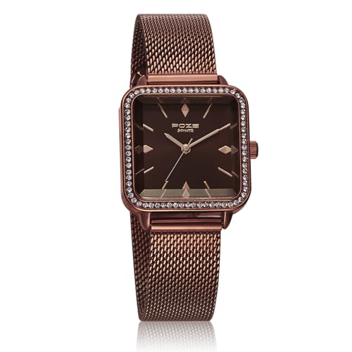 Sonata Poze Quartz Analog Brown Dial Stainless Steel Strap Watch for Women-SP80030QM01W (B0CT5LLVJT) Amazon Price History, Amazon Price Tracker