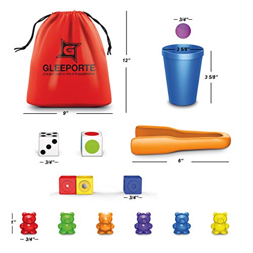 Rainbow Counting Bears With Matching Sorting Cups 150 Pcs Set JUMBO PACK + FREE Linking Cubes + FREE Counting Chips + FREE Storage Bag | STEM Educational Gift Toddler, Pre-School Learning Counting Toy - Thumbnail 7