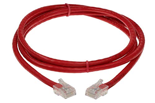 100ft Cat 5E Non-Booted Unshielded (UTP) Ethernet Network Cable - Red