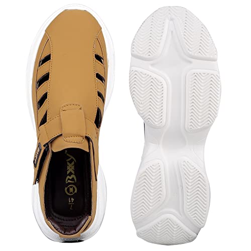 Image of BXXY Men's Casual Roman Sandals with Light Weight Eva Sole and Suede Upper Material.