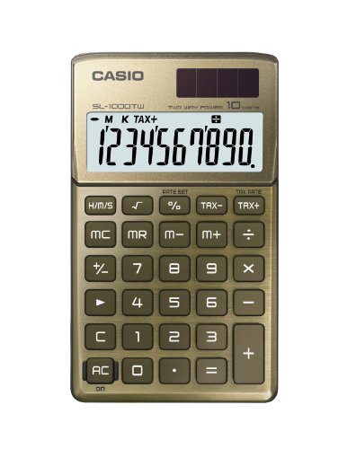 Casio SL-1000TW-GD Calcolatrice Tascabile, Display...