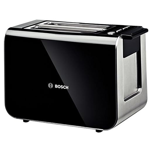 Bosch TAT8613GB - Tostador (2 rebanada(s), Negro, Acero inoxidable, LED, 860 W, 220-240 V)