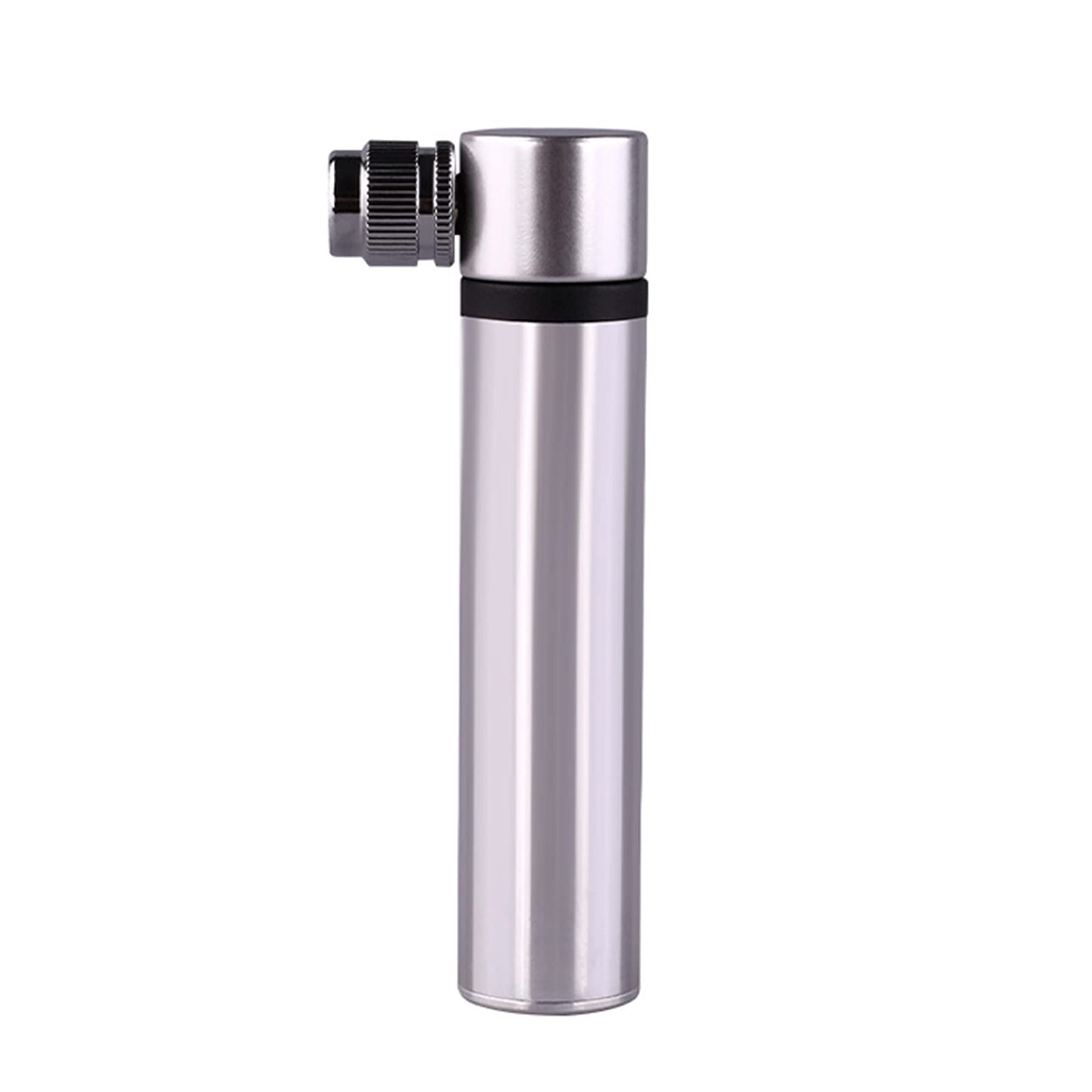 TIM-LI Mini Pompa per Bici Portatile, Pompa per Pneumatici per Bici Ad Alta Pressione da 90 PSI con Staffa di Montaggio/Ago Gonfiabile/Bocca Dell'interruttore Adatta A Presta E Schrader,Argento