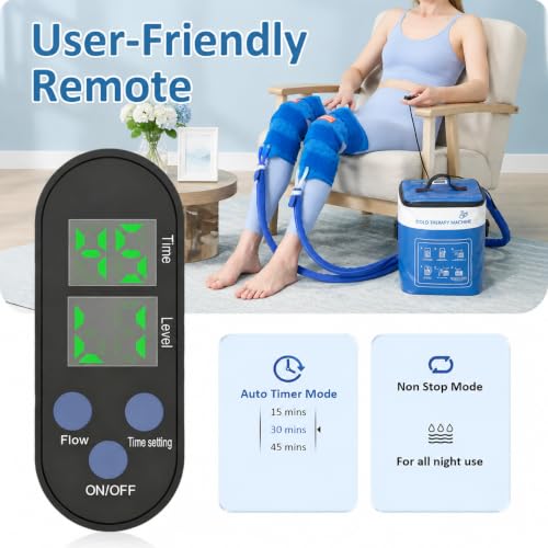 Image of Cold Therapy Machine for Knees After Surgery with Two Knee-Specific Pad
