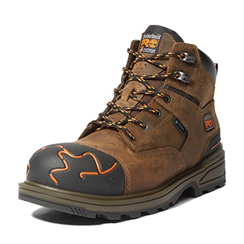 Timberland PRO Men's Magnitude 6 Inch Composite Safety Toe Waterproof, Mocha Underground Brown, 8.5M