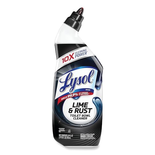 Image of Lysol - 1920080088 Lime & Rust Remover Toilet Bowl Cleaner, 216oz (9X24oz), 10X Cleaning Power, Blue, 12