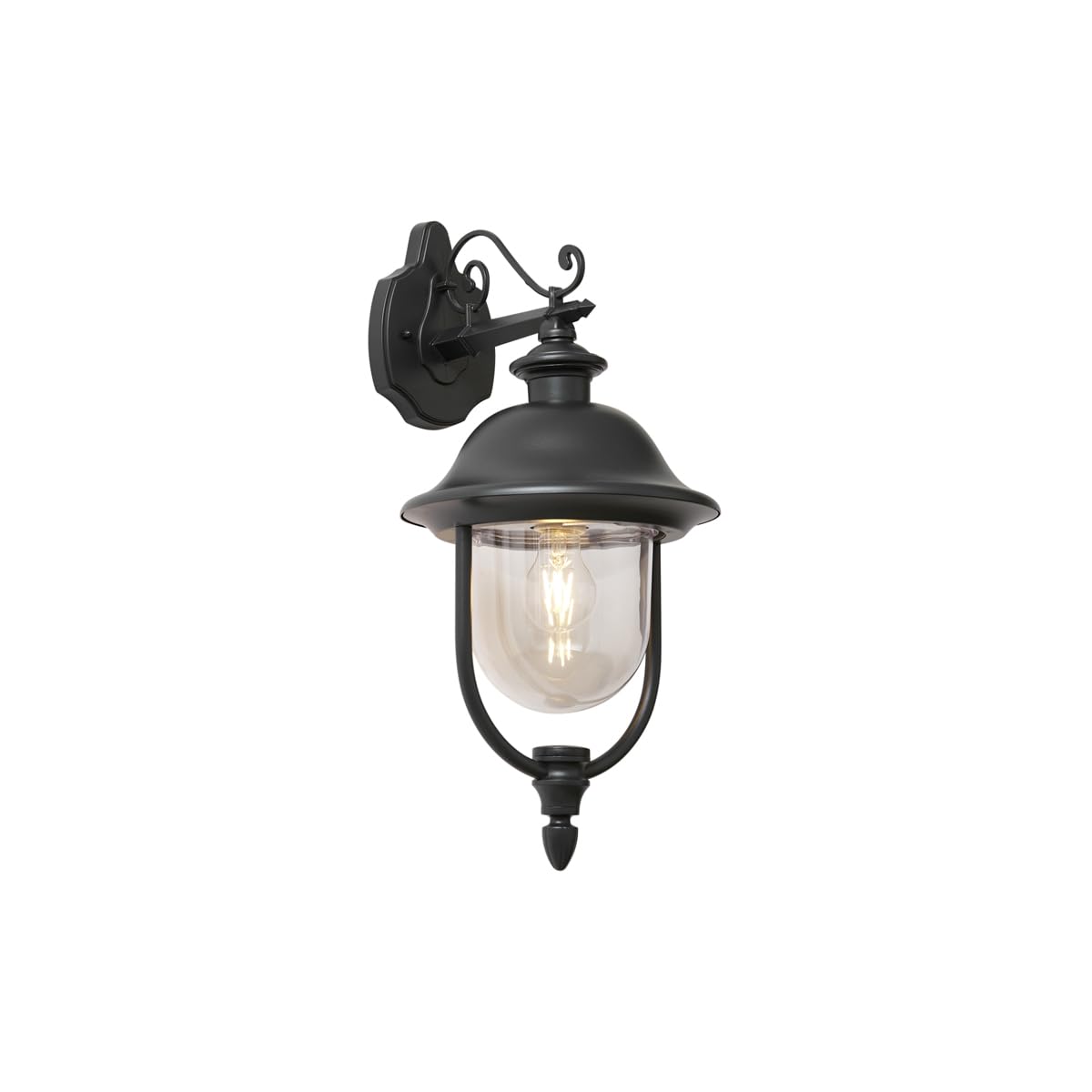 Qazqa Classique applique murale extérieure noir 28cm Genoa