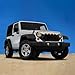 AM Heavy Duty Aggressive Goliath Grille Compatible with 2007 to 2018 Jeep Wrangler JK with LED Amber Running Lights, White/Black