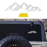 PACLVIO Vinyl Snow Mountain Tree Decal Sticker, Mountains Graphic Logo Decals, 7 Inch Premium Badge Decals for Trunk Tailgate Emblem, Universal Car Exterior Accessories