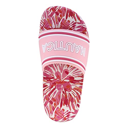 Nautica Kids Girls Slip-On Sandal Athletic Slide Youth Big Kid Little Kid-Luz Girls-Pink Tie Dye Size-24