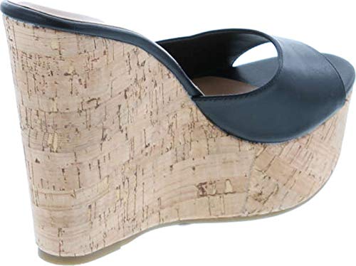 Image of BAMBOO Women's Clear Band Platform Wedge Slide