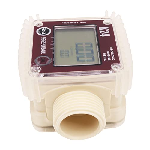 Image of NUZAMAS 1' Electronic Turbine Digital Flowmeters for Gas Oil Fuel Chemicals Water 1 Inch Hose Flow Meter, Max 120L /M (1900GPH)