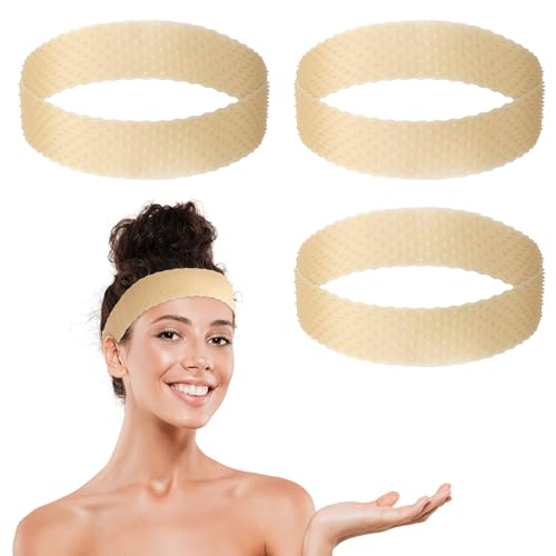 3 piezas de silicona para pelucas con mango de peluca elástica, mango antideslizante, accesorio para pelucas para hombre y mujer (natural)