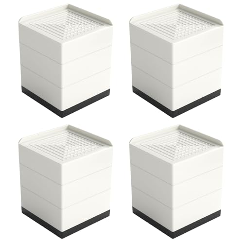 ITTRUH Elevador de Muebles, sofá Blanco, 4 Piezas, elevadores de plástico for Cama, Dispositivo Elevador de Mesa Resistente, for taburetes de Silla Color: Blanco(5.8 x 5.8 x 11cm)