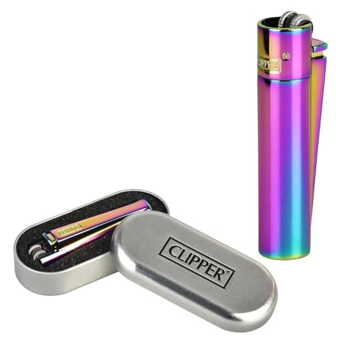 Encendedor Clipper metálico acabado icy recargable miniatura 1