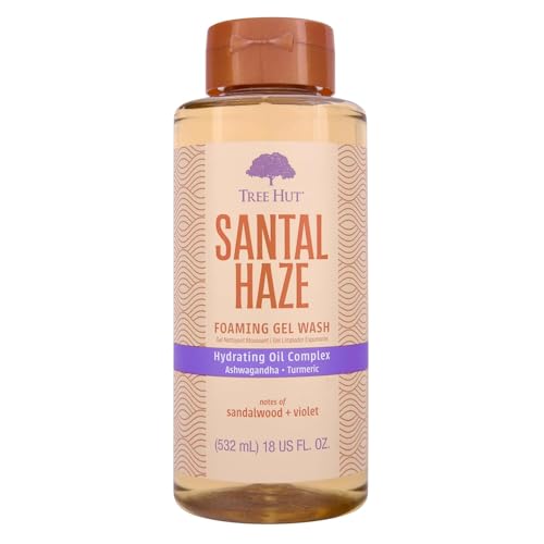 Image of Tree Hut Santal Haze Body Wash, Hydrating & Moisturizing Shower Gel with Shea Butter & Essential Oils, Soft Smooth Glowing Skin, Gentle Cleanser For All Skin Types, Self Care Gifts for Women, 18 Fl Oz