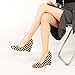 Soireelady Womens Wedge Heels High Heel Pumps Round Closed Toe Slip On Wedges Comfortable Dress Shoes 3.5 Inches Checkered Beige US Size 9.5