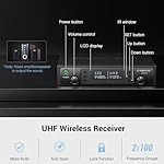 Phenyx Pro Wireless Microphone System, Dual Wireless Mics,w/ 2 Handhelds, Auto Scan,2x100 UHF Frequencies,328ft Range,Dynamic Microphone for Singing, Karaoke, Church(PTU-71-2H) - Image 3