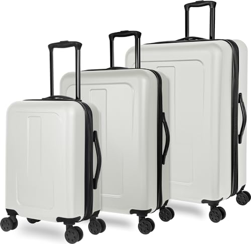 Expandable Hardsided Spinner, Light Grey, 3 Piece Set (28