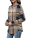 Womens Fall Fashion 2025 Crewneck Sweatshirts Long Sleeve Tops Hoodies Business Casual Outfits Teachers School Plaid Coffee XL