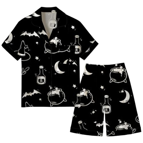 Pijama de manga corta transpirable y ropa de dormir de Halloween