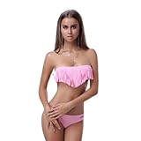 Photo Gallery yimidear sveglio caldo donne sexy signora boho fringe tassel a fascia senza spalline fringe bikini swimsuit swimwear bathing suit top e bottoms (rosa, l) Photo Gallery yimidear sveglio caldo donne sexy signora boho fringe tassel a fascia senza spalline fringe bikini swimsuit swimwear bathing suit top e bottoms (rosa, l)