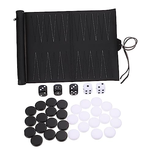 ERINGOGO 1pc Portable PU International Chess and Board Easy to Fold Convenient Travel Game Accessory for Home School Company and Picnics