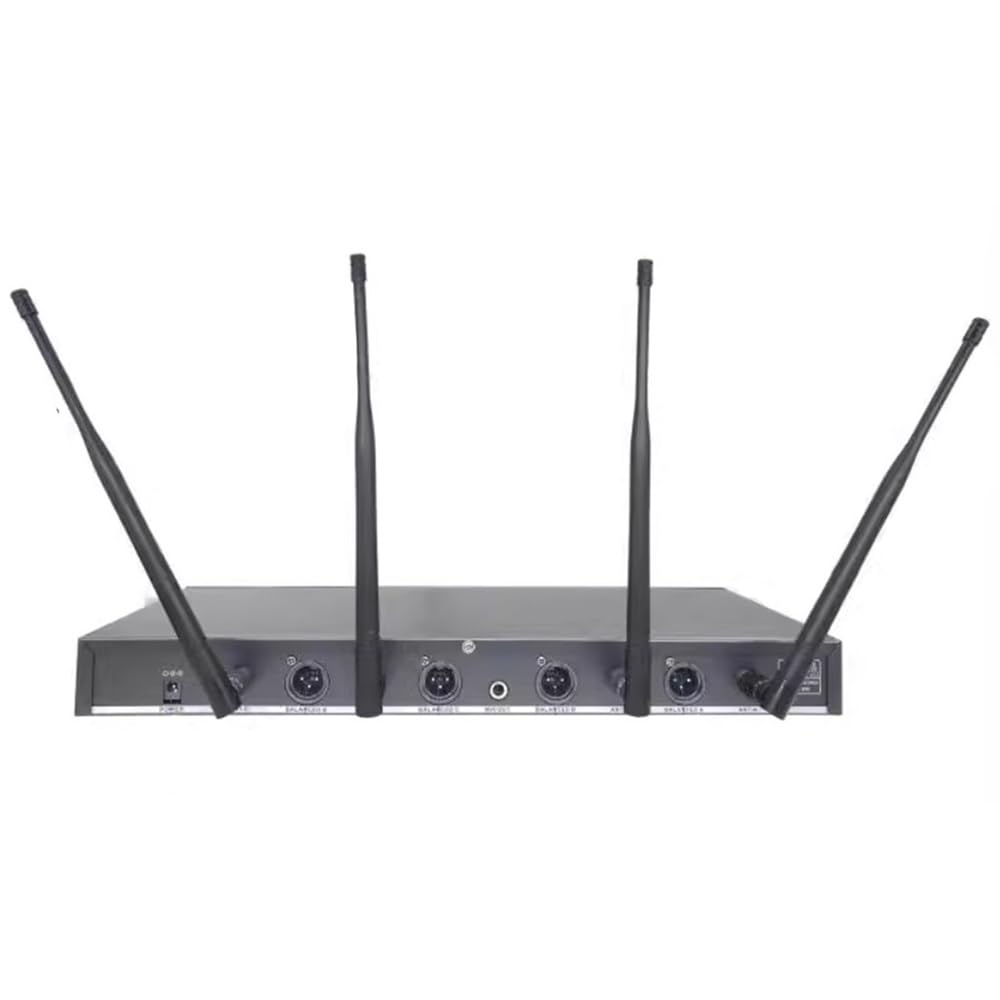 Wireless Conference Microphone System UHF 4 * 60 Adjustable Channel Wireless Gooseneck Mic, Ideal for Meeting Speech Conference (4 Conference)