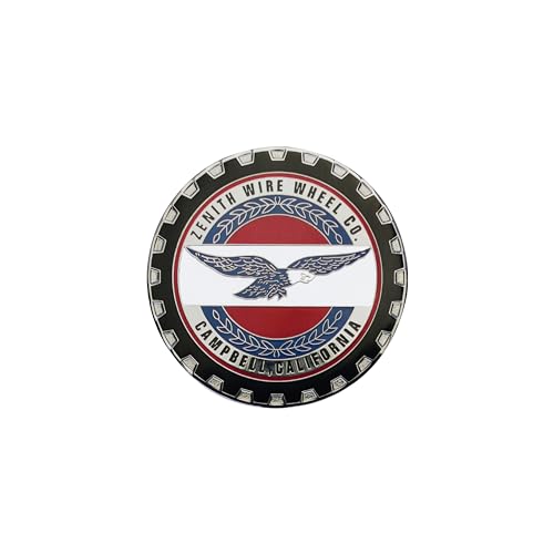 Image of Zenith Chrome Metal Wheel Chip Emblem (Single) | Triple Chrome Plated Solid Metal Wheel Chip Emblem, 2.25 inch | Designed for Lowriders with Cut or Recessed Knock Off Spinner Caps