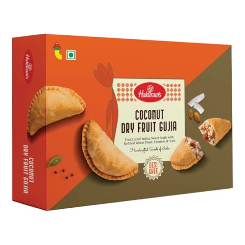 Image of Haldiram's Coconut Dry Fruit Gujia 400g | Gujiya Sweets | Indian Mithai Festive Sweet Gift Box | Mithai for All Occasion- Holi Special
