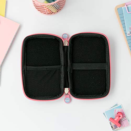 Astuccio con cerniera tecnologica turchese con