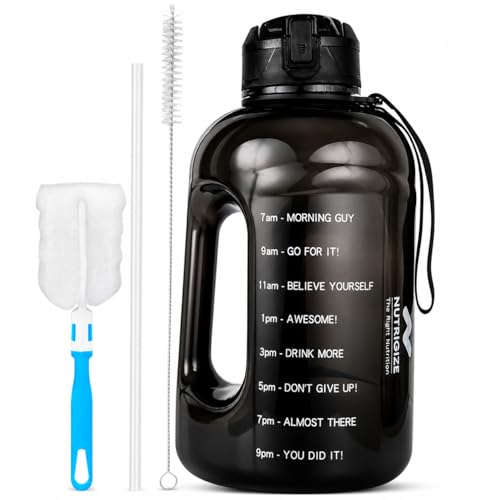 Motivational Gallon Water Bottle 2.2L (2200ml) | Leak Proof BPA F...