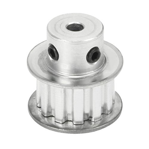 uxcell Aluminum XL 12 Teeth 4mm Bore Timing Belt Pulley Flange Synchronous Wheel for 10mm Belt