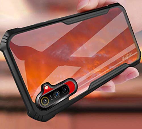 Image of A rtistque Clear Back Cover Case for Vivo V17 Pro Hybrid Transparent Shockproof Armor - Black