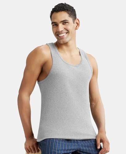 Image of Jockey 9922 Men Super Combed Cotton Rib Round Neck with Racerback Gym Vest