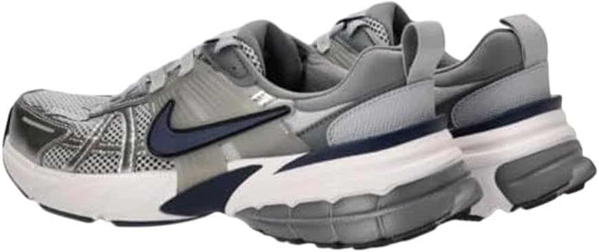 Nike V2K Run Shoes (HJ4497-002, Wolf Grey/Cool Grey/White/Midnight Navy) Size 10 - Image 3