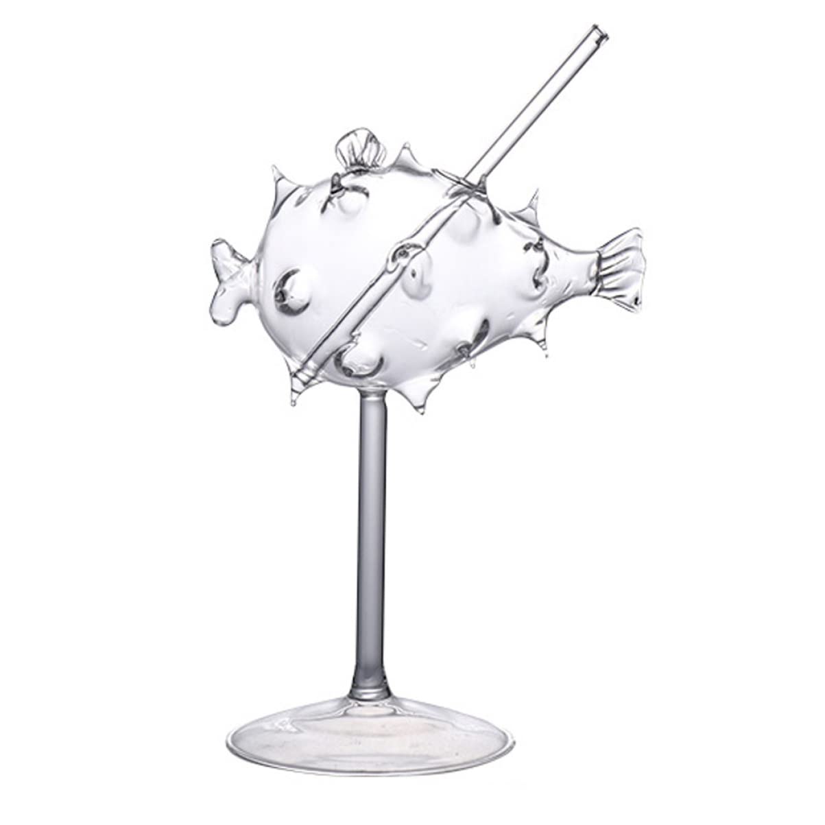 BESTonZON 2stücke Kreatives Cocktailglas Im Globefisch-Design Transparentes Glas Für Wein Saft Und Cocktails Für Partys Bankette Zuhause Hotels Und Bars Praktisches Trinkgefäß Für