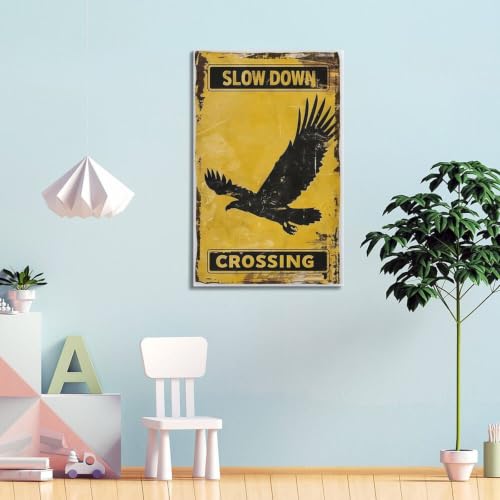 Peinture murale décorative Eagle-Crossing-Warning toile de qualité