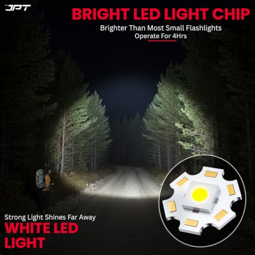 Image of JPT Heavy-Duty K16 Rechargable Portable Super LED Flashlight /Search Light | Full Aluminium Body | 3 Lightning Modes | Telescopic Zoom | 4800mAh Li-ion 4Hrs Backup | for Trekking, Camping, Emergency