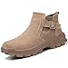 TDHLW Chaussures imperméables à Bout en Acier/Chaussures de Travail pour Hommes et Femmes, pour Chaussures de Travail et Utilitaires légères pour Hommes, Chaussures à Enfiler, Four Seasons,Beige,45