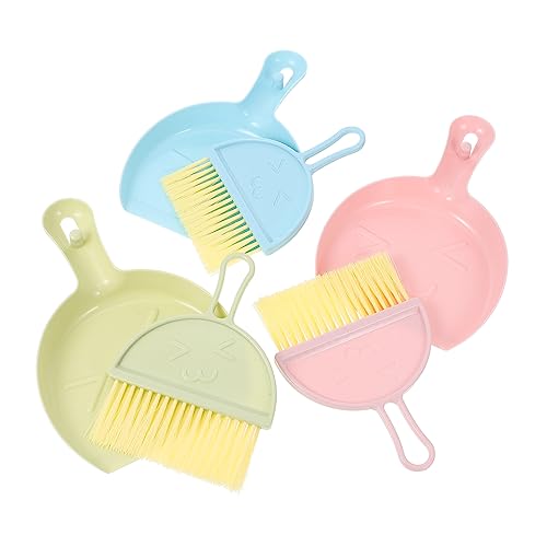 GANAZONO 3セットミニほうきとちりとり ハムスター ケージ掃除用クリーニングツール 小動物 ペット用品 素材 使用