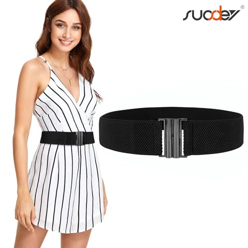SUOSDEY Women Wide Elastic Waist Belt for Dresses, Halloween Costume Cosplay Vintage Stretchy Belt4
