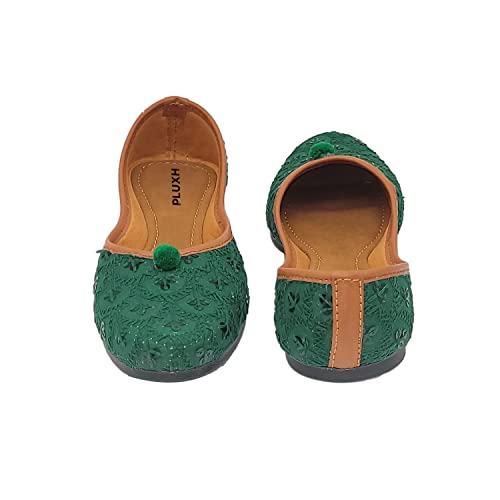 Pluxh-Womens-Traditional-Punjabi-Juttis-Mojari-Ethnic-Shoes