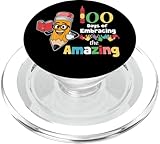 Photo Gallery 100 days of school - libro a matita per insegnanti, impronte di mani, arcobaleno popsockets popgrip per magsafe Photo Gallery 100 days of school - libro a matita per insegnanti, impronte di mani, arcobaleno popsockets popgrip per magsafe