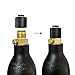 Aopkeo 2-Pack Cylinder Bottle Tank Valve Regulator Thread Protector Cover Dust Cap G1/2 Alumium Black for Paintball CO2 Airsoft PCP Diving