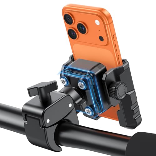 OMOTON BK01 Anti-Vibration Bike Phone Holder for Rearview Mirror &