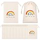 Xuniea 20 Stück Regenbogen Stoffbeutel mit Kordelzug Gastgeschenke Geschenktüten für Geburtstag Gastgeschenke Taufe Geschenkbeutel Geschenktasche